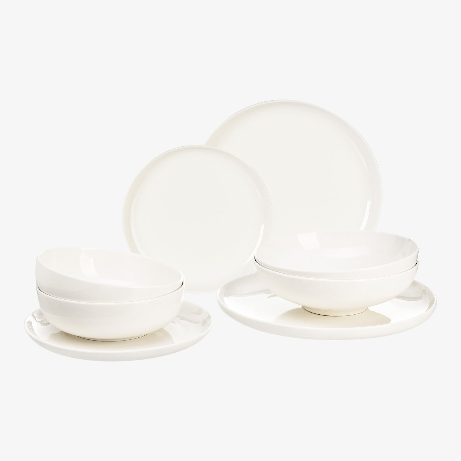 Geschirr-Set Luna für 2 Personen Creme, 8 -tlg.