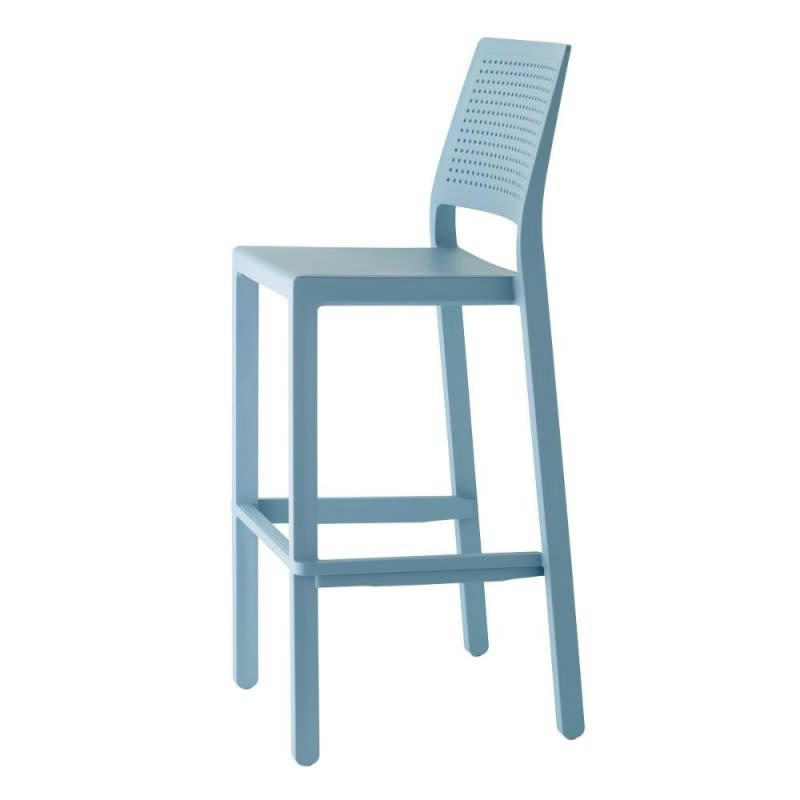EMI - Tabouret design en plastique bleu