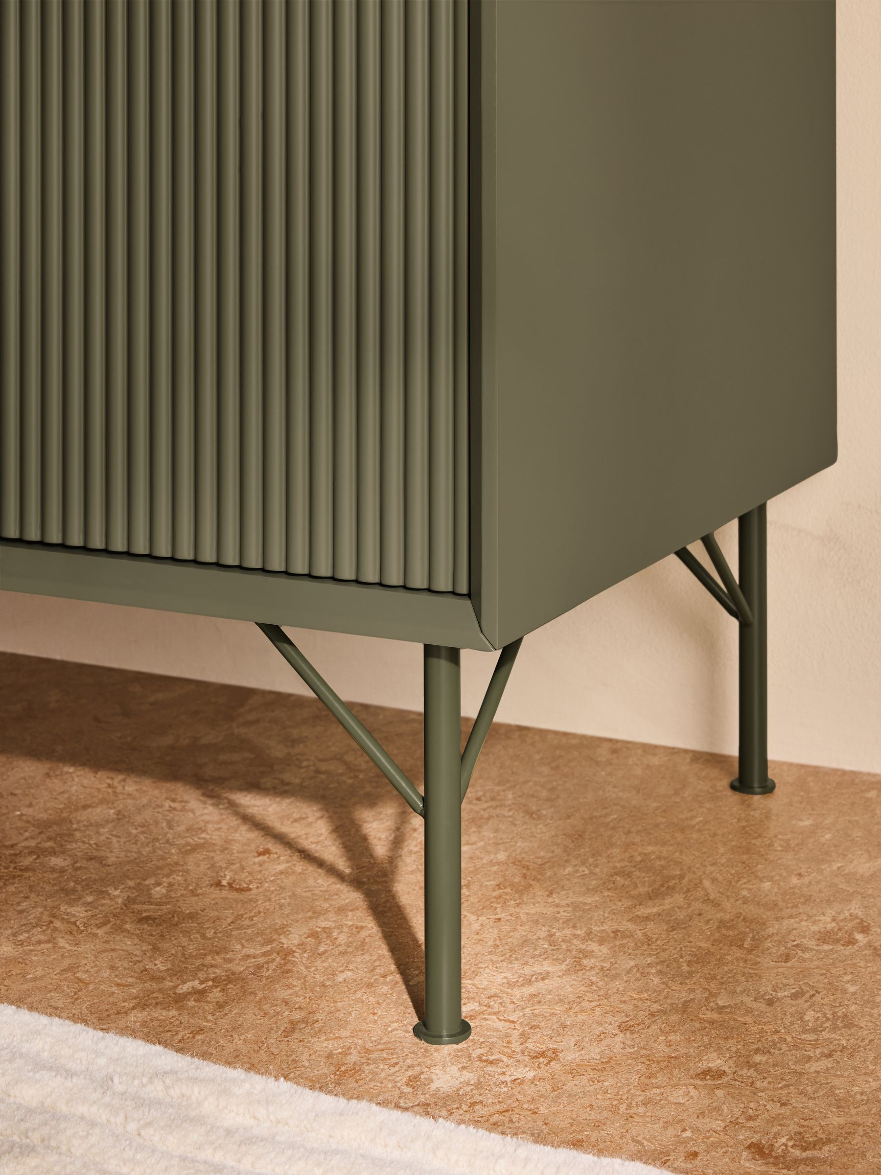 Elian Small Painted Sideboard in Green
