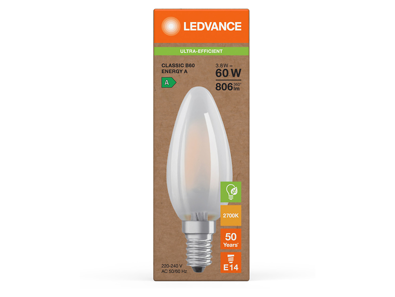 Żarówka LED Świeczka E14 3,8W z ciepłą barwą światła