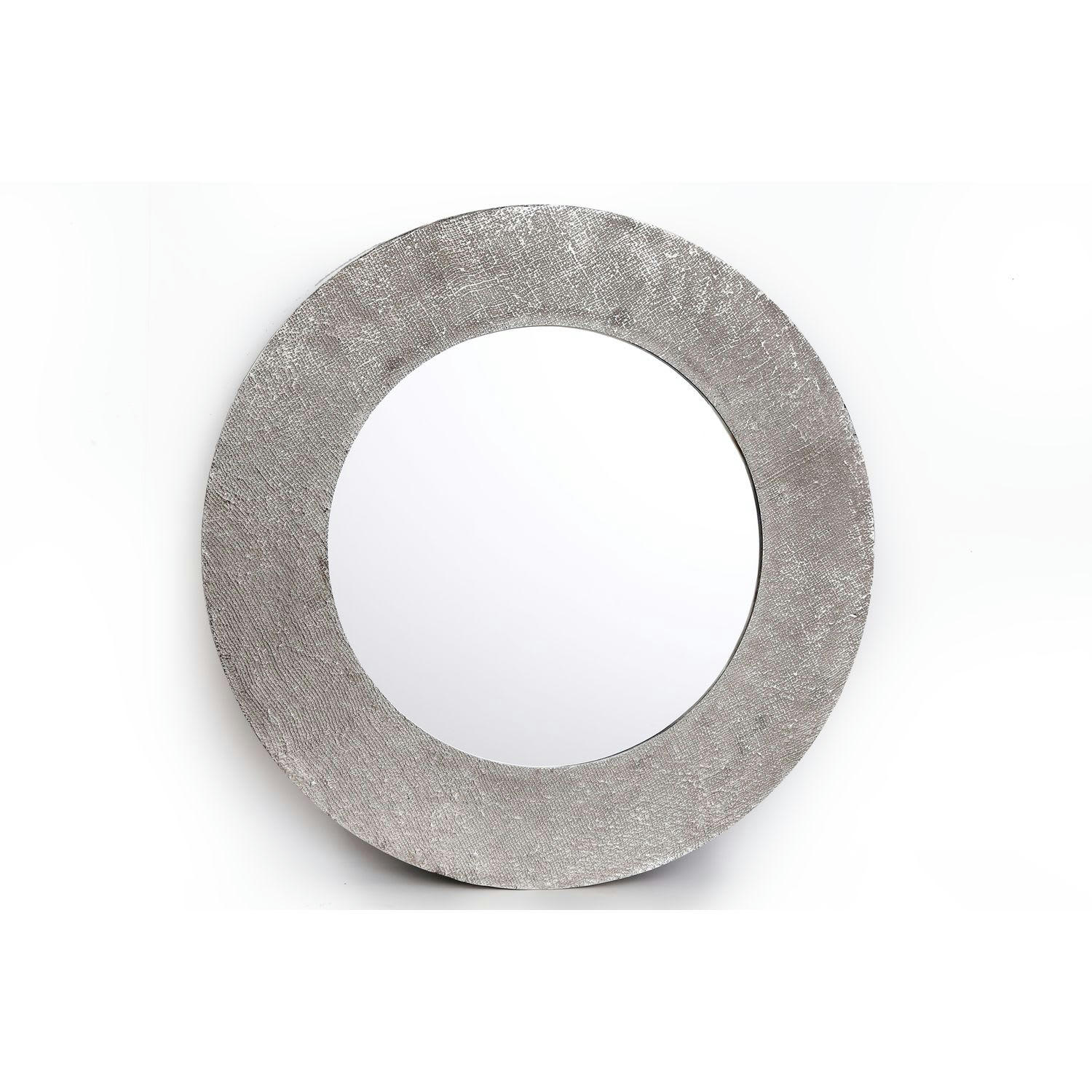 ALPHI - Miroir rond mural design alphi diam. 88 cm argent