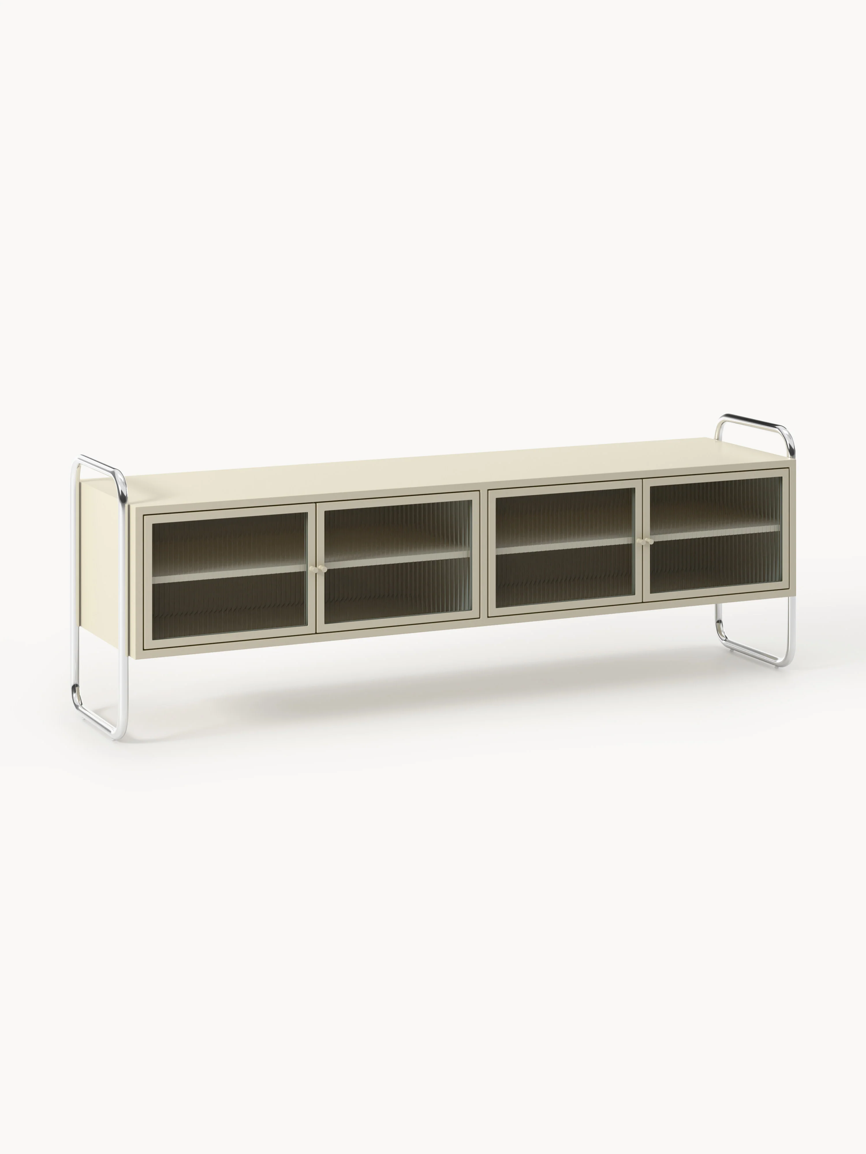Metall-Lowboard Robyn mit Glas-Front