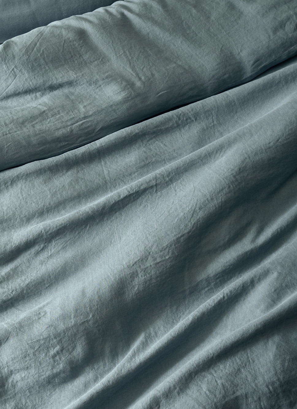 HOUSSE DE COUETTE EN LIN LAVÉ BLEU ZINC