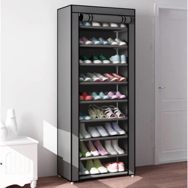 Szafa materiałowa szara na buty garderoba 60x154x30cm