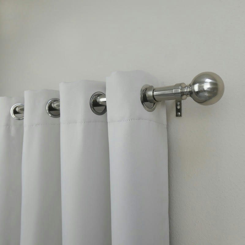 SPHÈRE - - Kit tringle extensible ø 25/28 110 à 210 cm - Nickel brossé