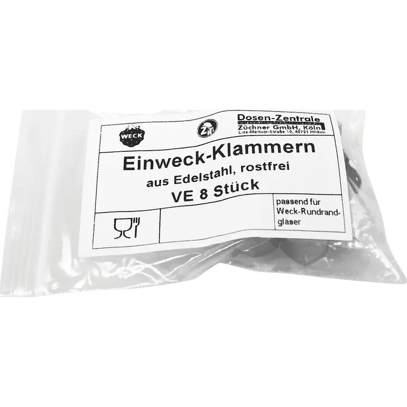 Ersatz-Klammern 8er-Set Weck