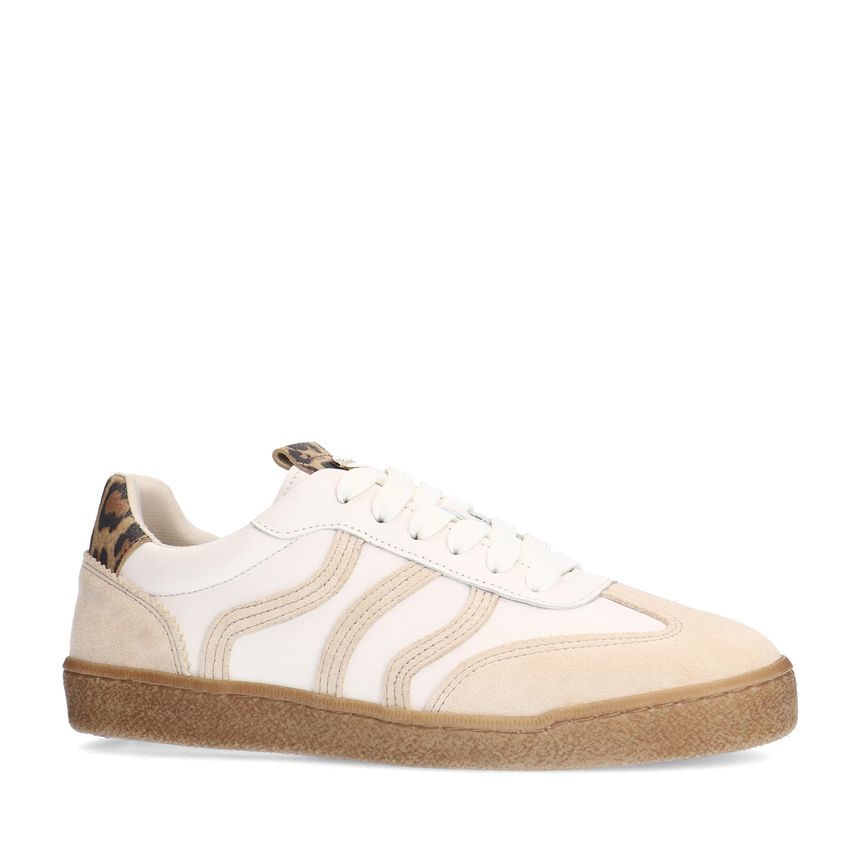 No Stress Witte leren sneakers