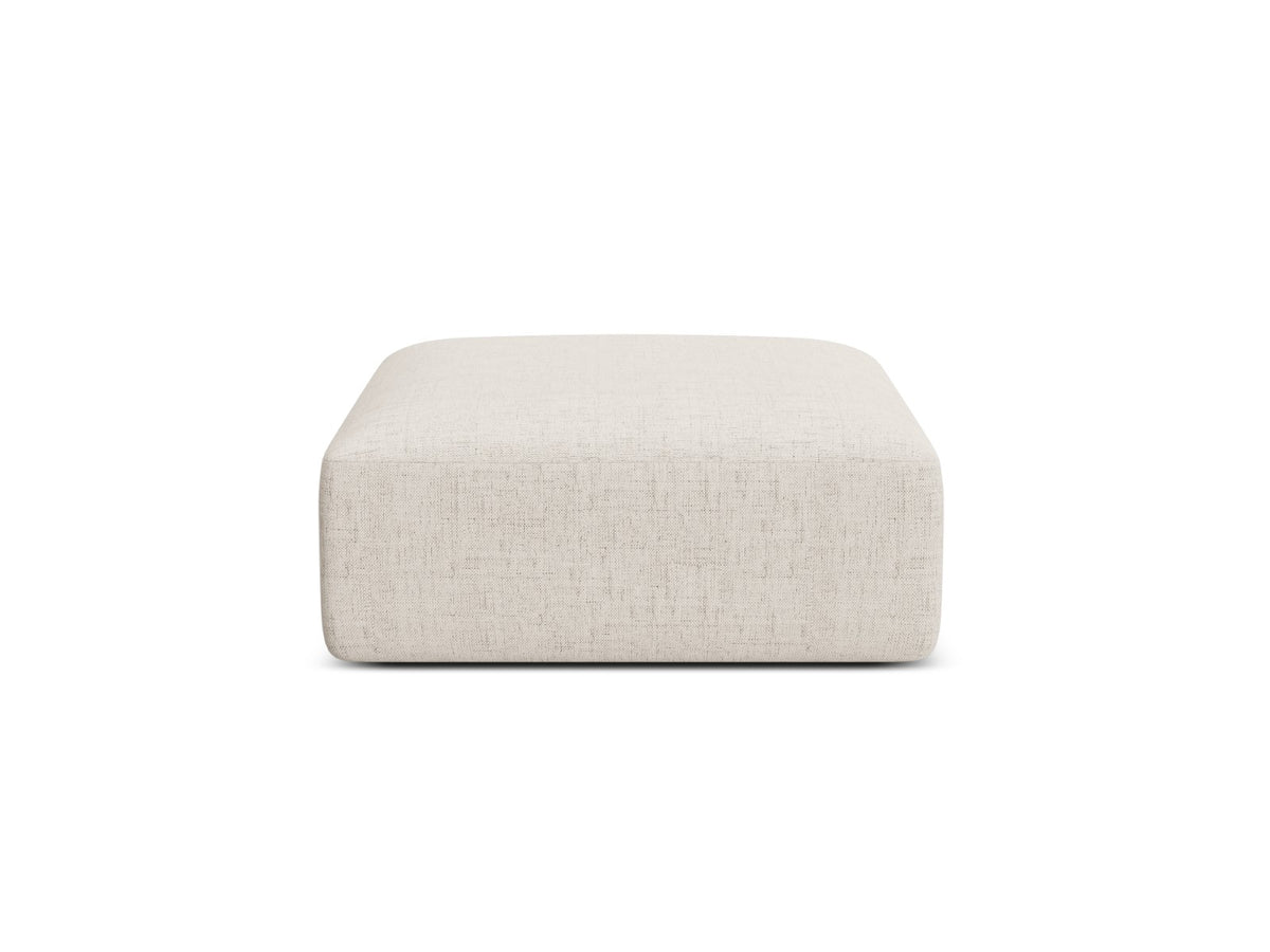 Cosmopolitan Design Poef Campi structurele stof lichtbeige - 90x90x40cm