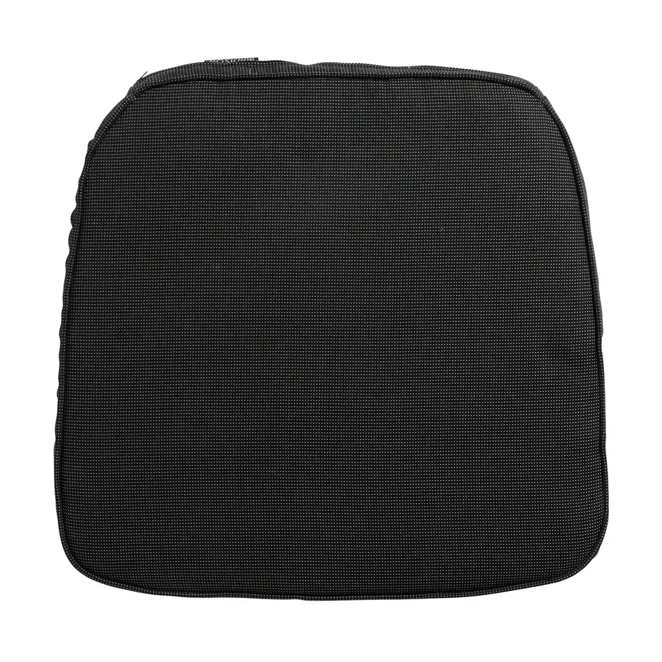 Madison - Zitkussen Wicker Rib black - Ca. 48x48 cm - Set van 4