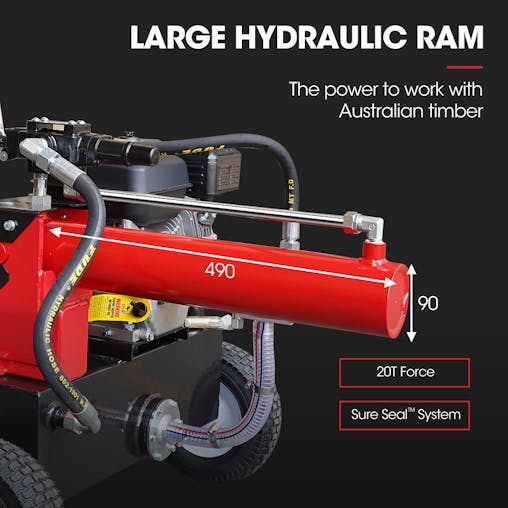 NNEMB 20 Tonne Petrol Hydraulic Towed Wood Log Splitter-HPS600