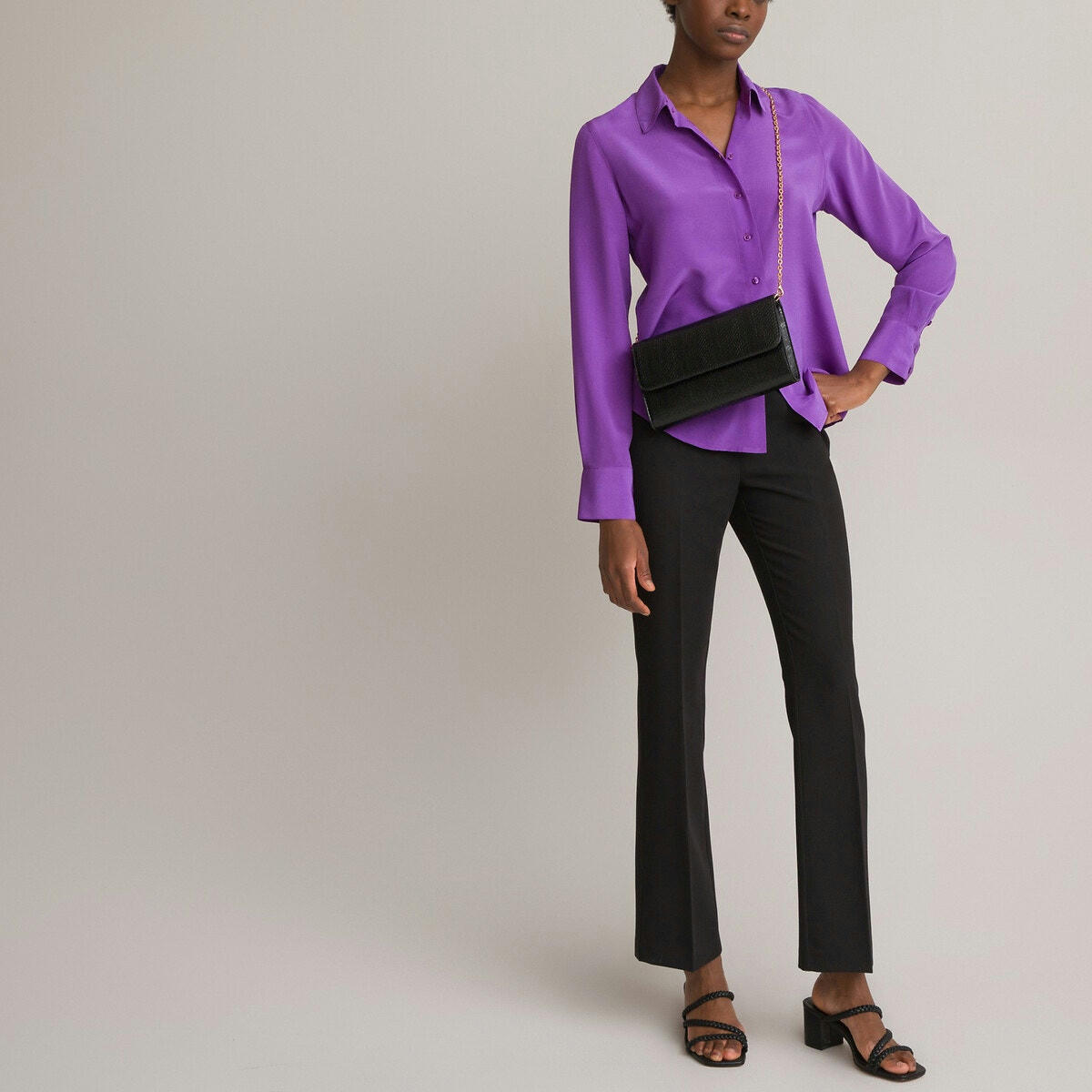 Pantalon flare taille haute