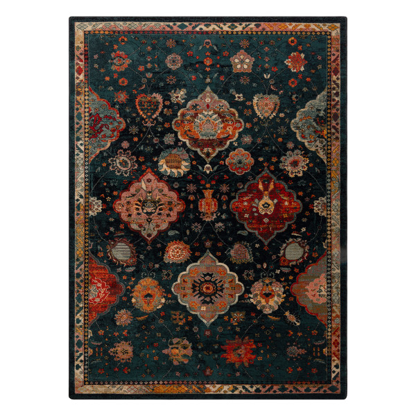 Dywan wełniany POLONIA Abrash orientalny, kwiaty granat 170x235 cm