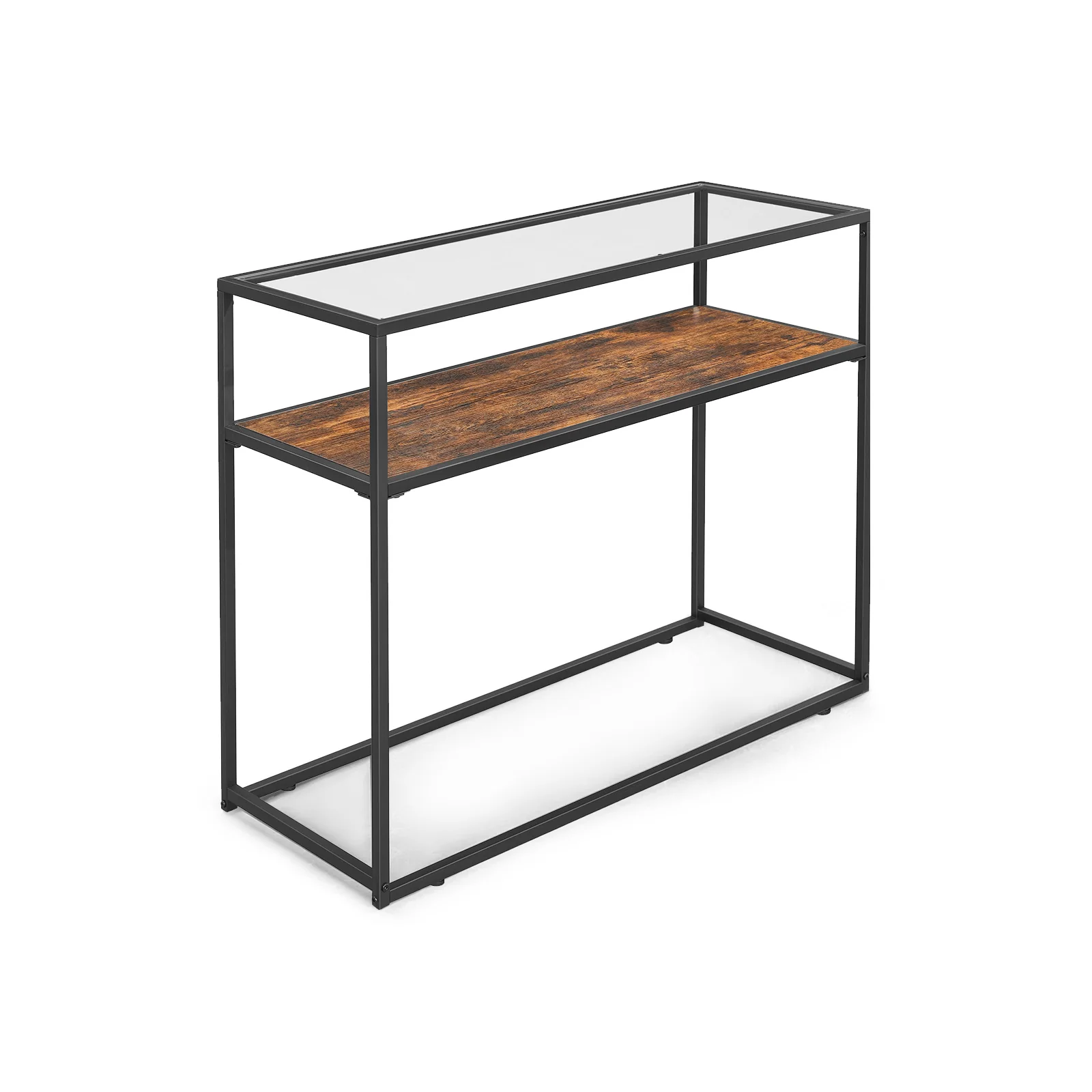 Table console verre industriel