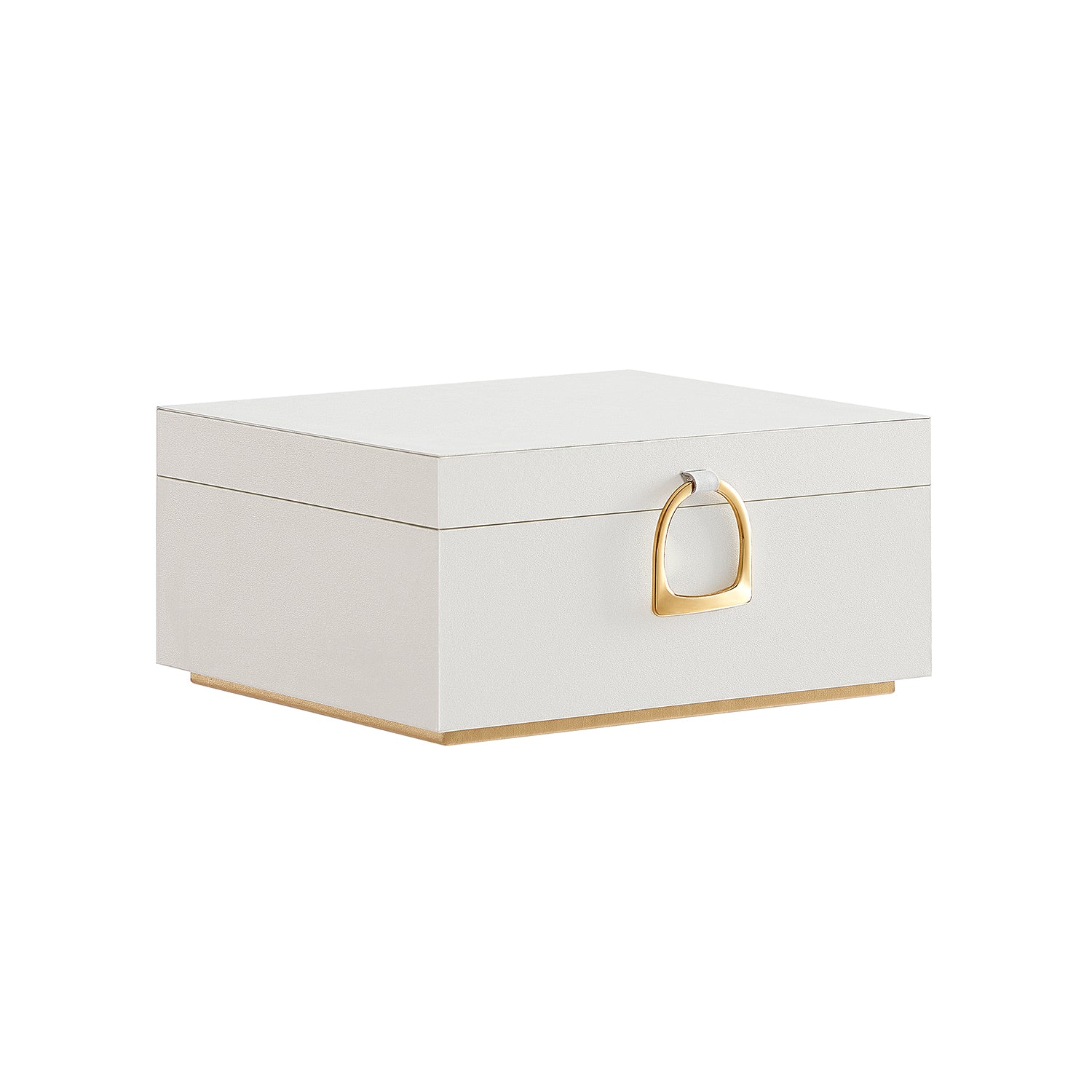 Boîte à bijoux 2 niveaux avec poignée blanc