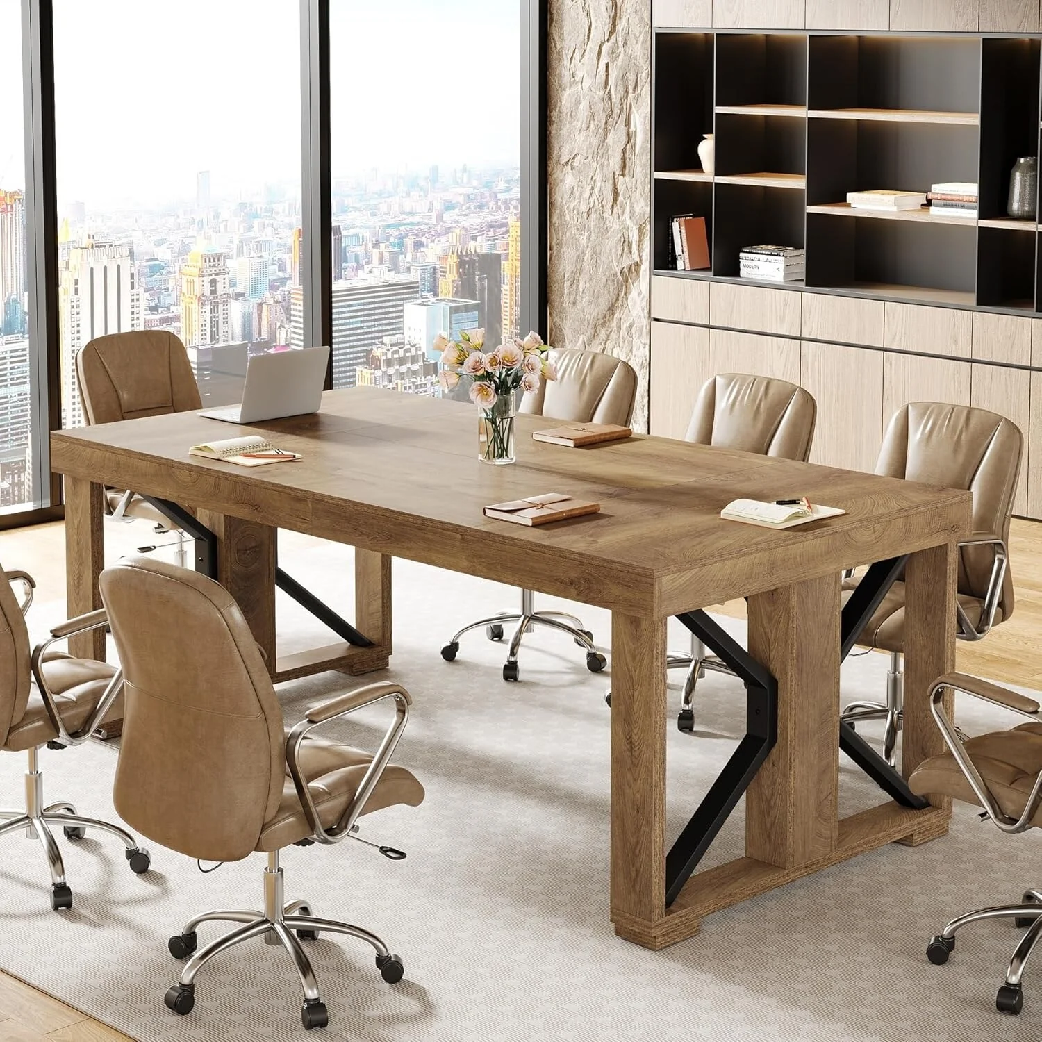 70.8-Inch Rectangle Conference Table Meeting Table for 6-8 People