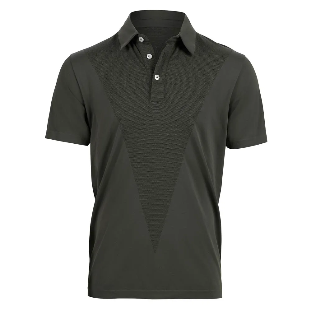 The Mountain Studio Two tone tech short sleeve polo