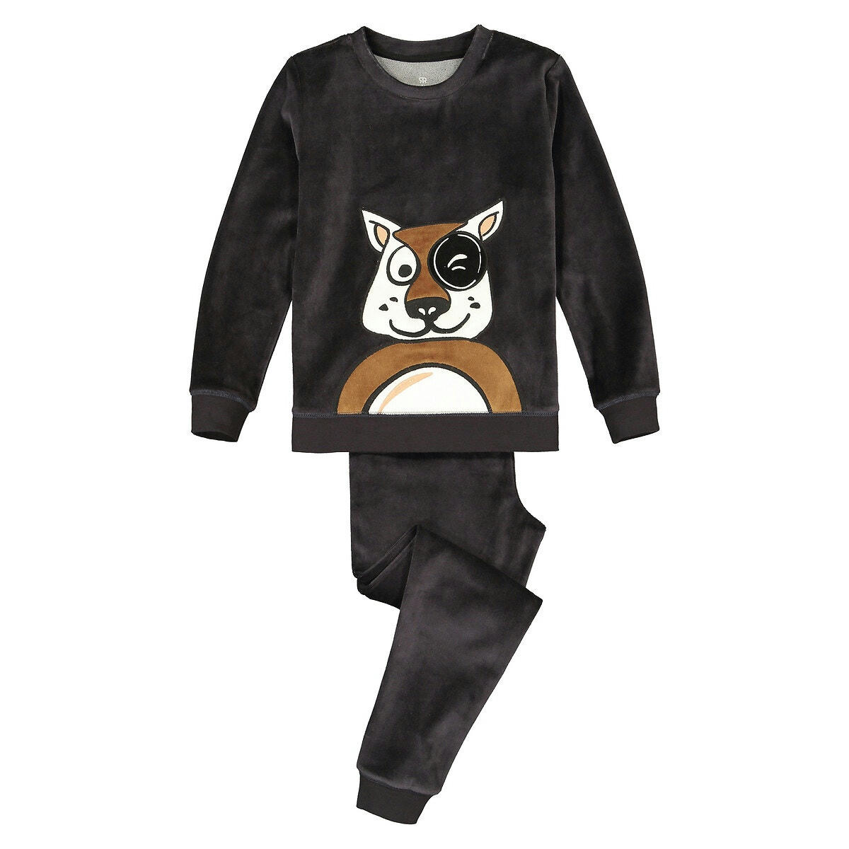 Pyjama en velours coton motif chien