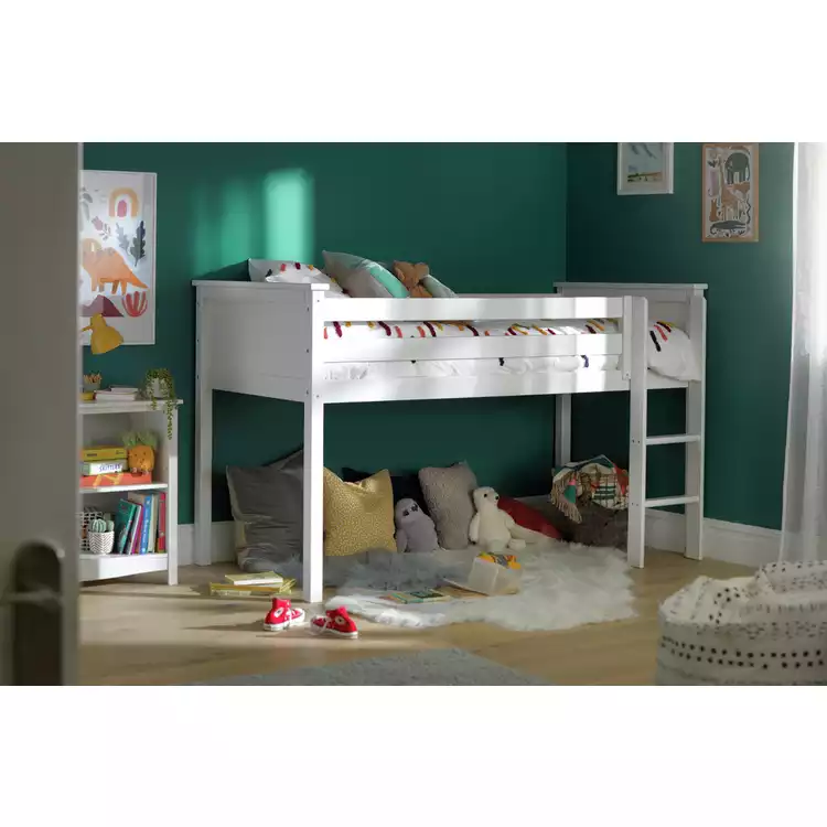 Habitat Brooklyn Mid Sleeper and Mattress - White