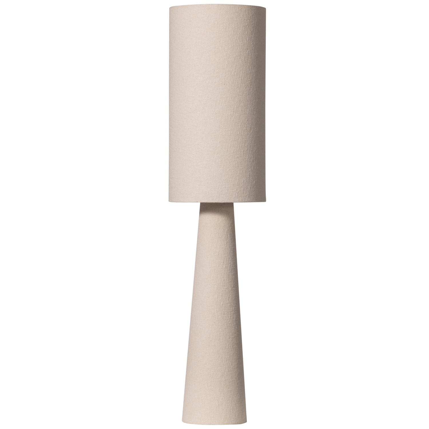 WOOOD Loft Vloerlamp - Metaal Bouclé - Naturel - 130xØ30 cm