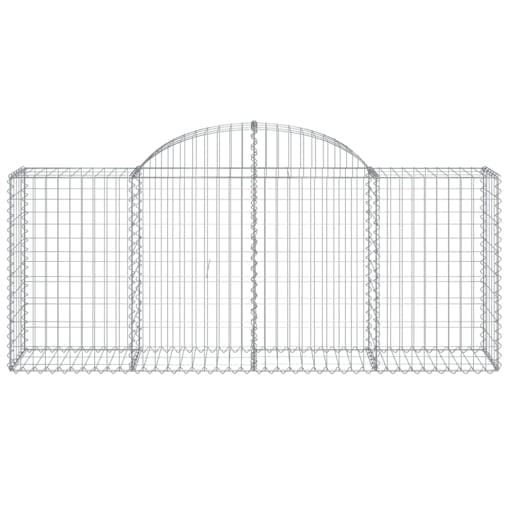 NNEVL Arched Gabion Baskets 3 pcs 200x50x80/100 cm Galvanised Iron