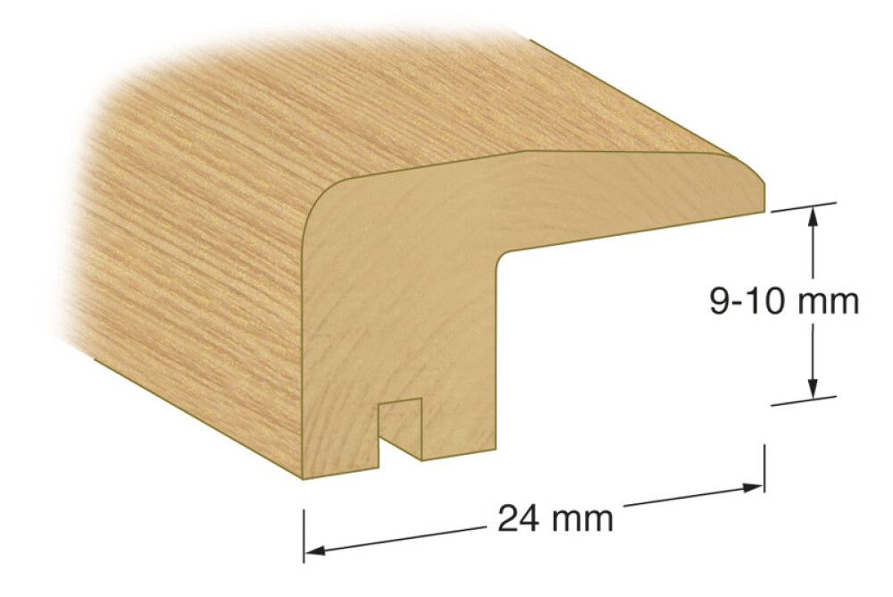 TERSKELLIST LUNDBERGS MASSIV EIK 2000X24X9-10MM
