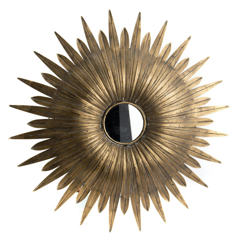 STELLA - Miroir   68 cm en métal  or