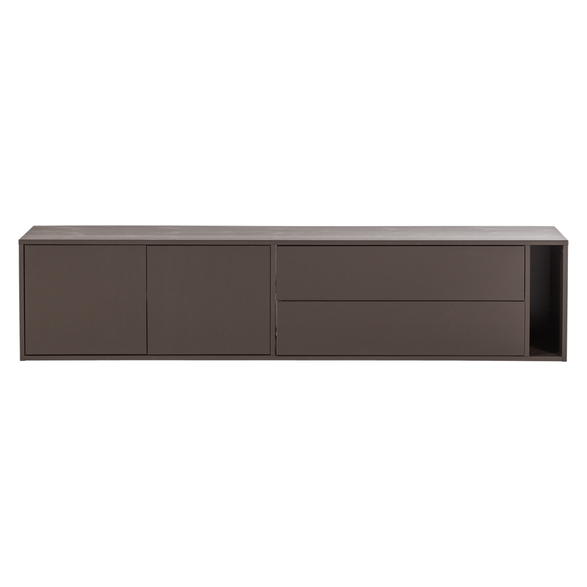 vtwonen tv meubel 200 cm Settle Down - Grenen - Middenbruin - 45x200x44