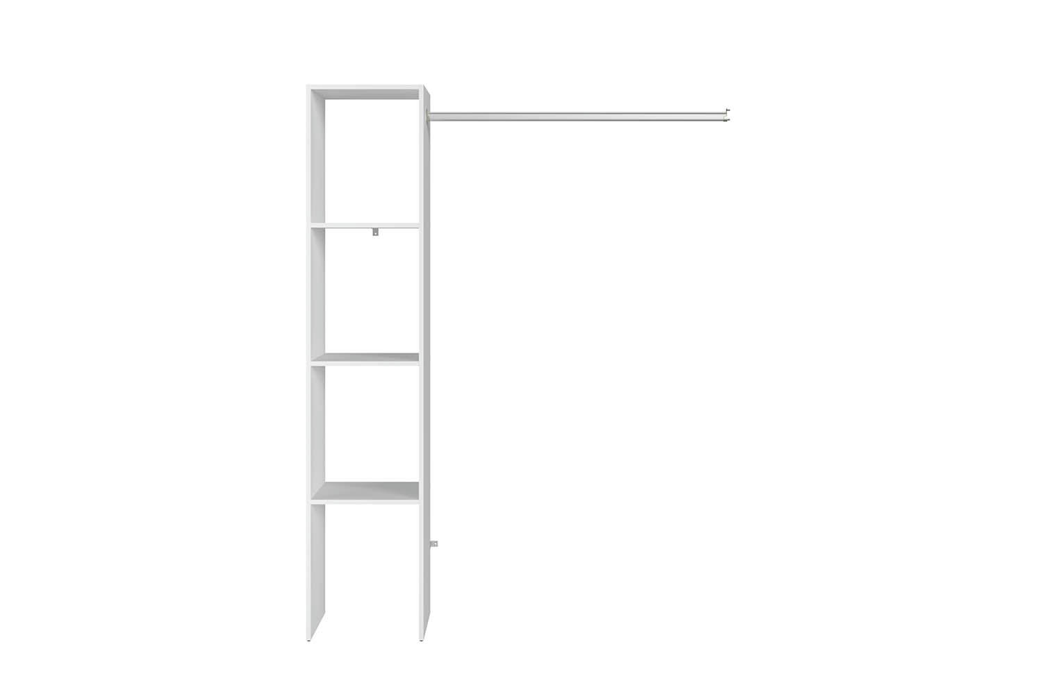 ELYSEE - Dressing blanc étagères, penderie 138 x 40 x 180 cm