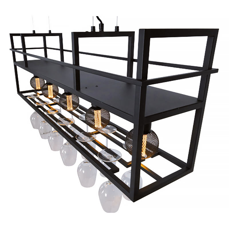 Freelight Freelight Hanglamp Barista Zwart 120cm 5 Lichts E27