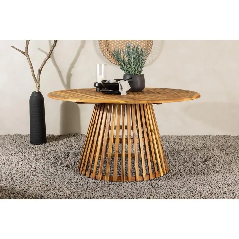 Svea - Viktor ronde tuintafel - ?150 cm - naturel