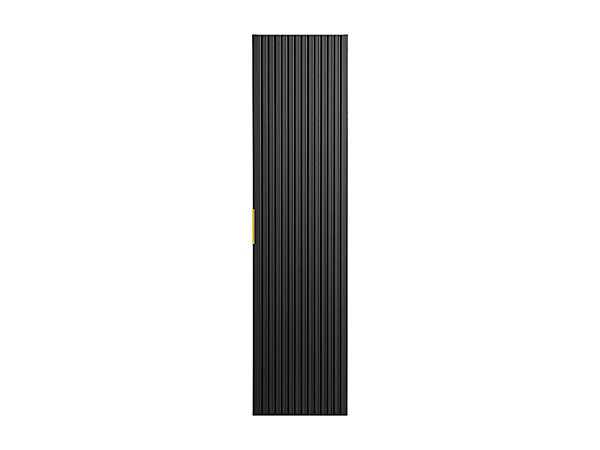 Colonne de salle de bain suspendue striée - Noir - H140 cm - ZEVARA