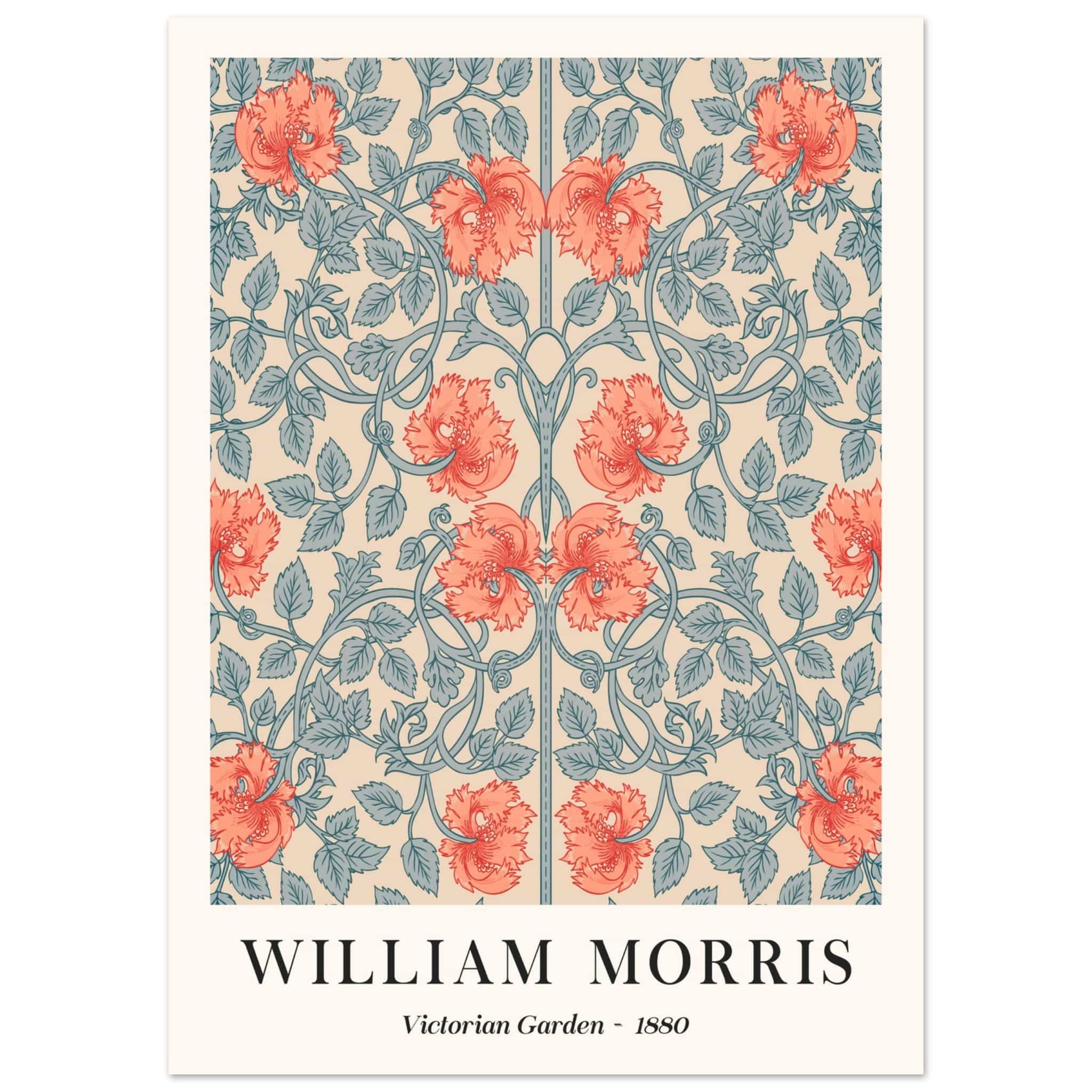 Artfulprints Poster William Morris - Victorian garden 1880  - 50x70 cm - Meerkleurig