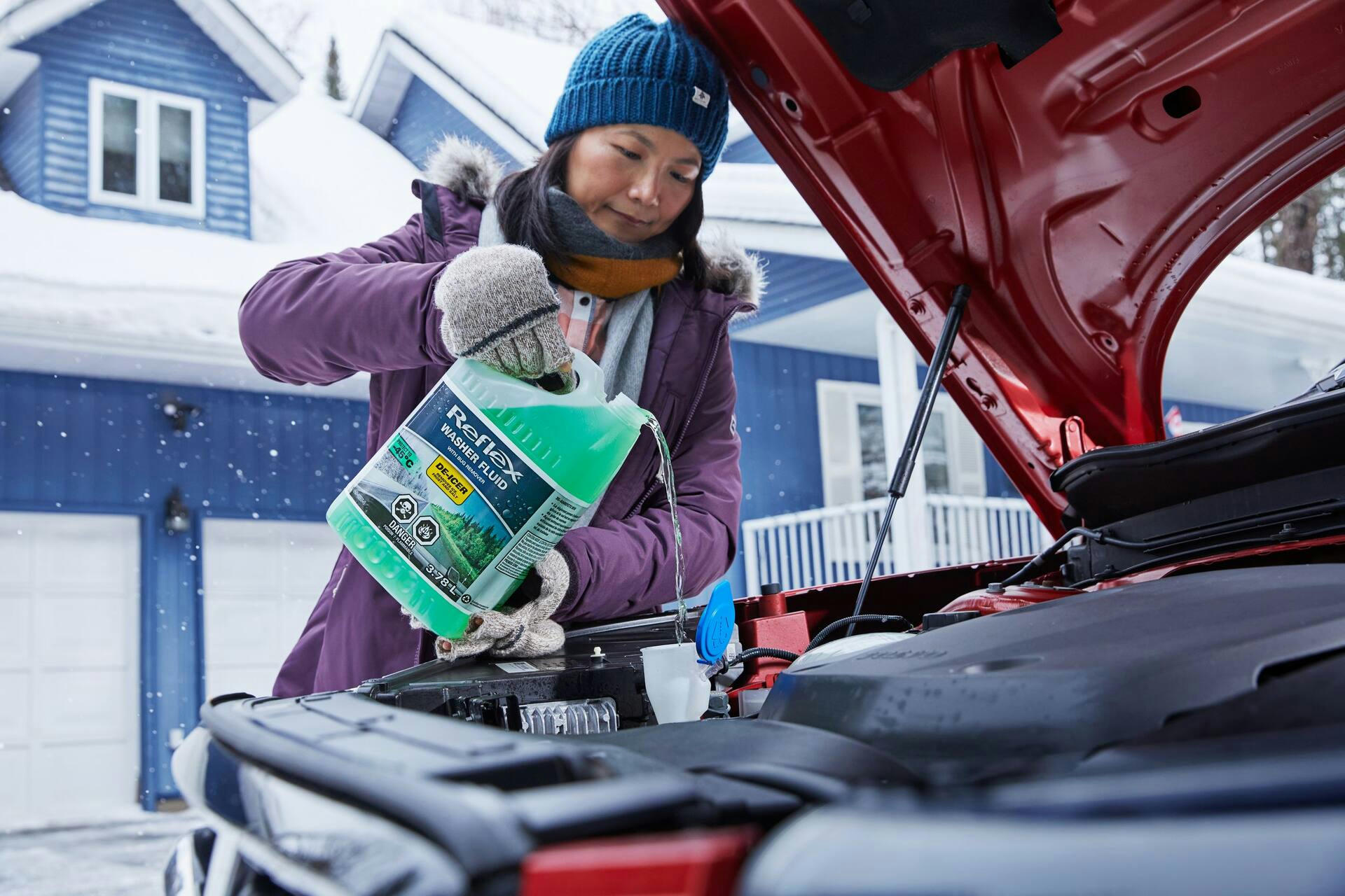 Reflex All Season Windshield Washer Fluid with Bug Remover & De-icer, -45°C, 3.78-L