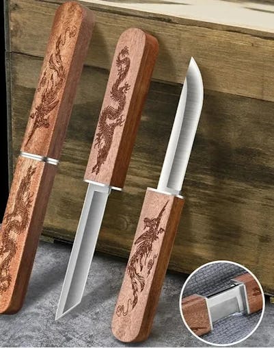 NNEOBA Dragon & Phoenix Double Knife &ndash; High-Hardness Tactical & Camping Knife Set