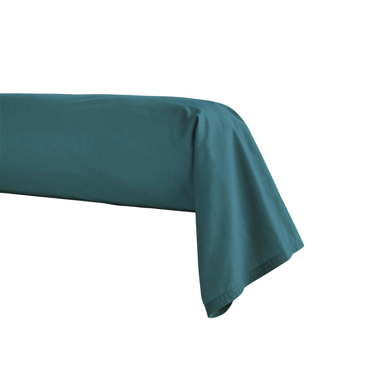 PREMIÈRE - Taie de traversin en percale de coton bleu 43x190