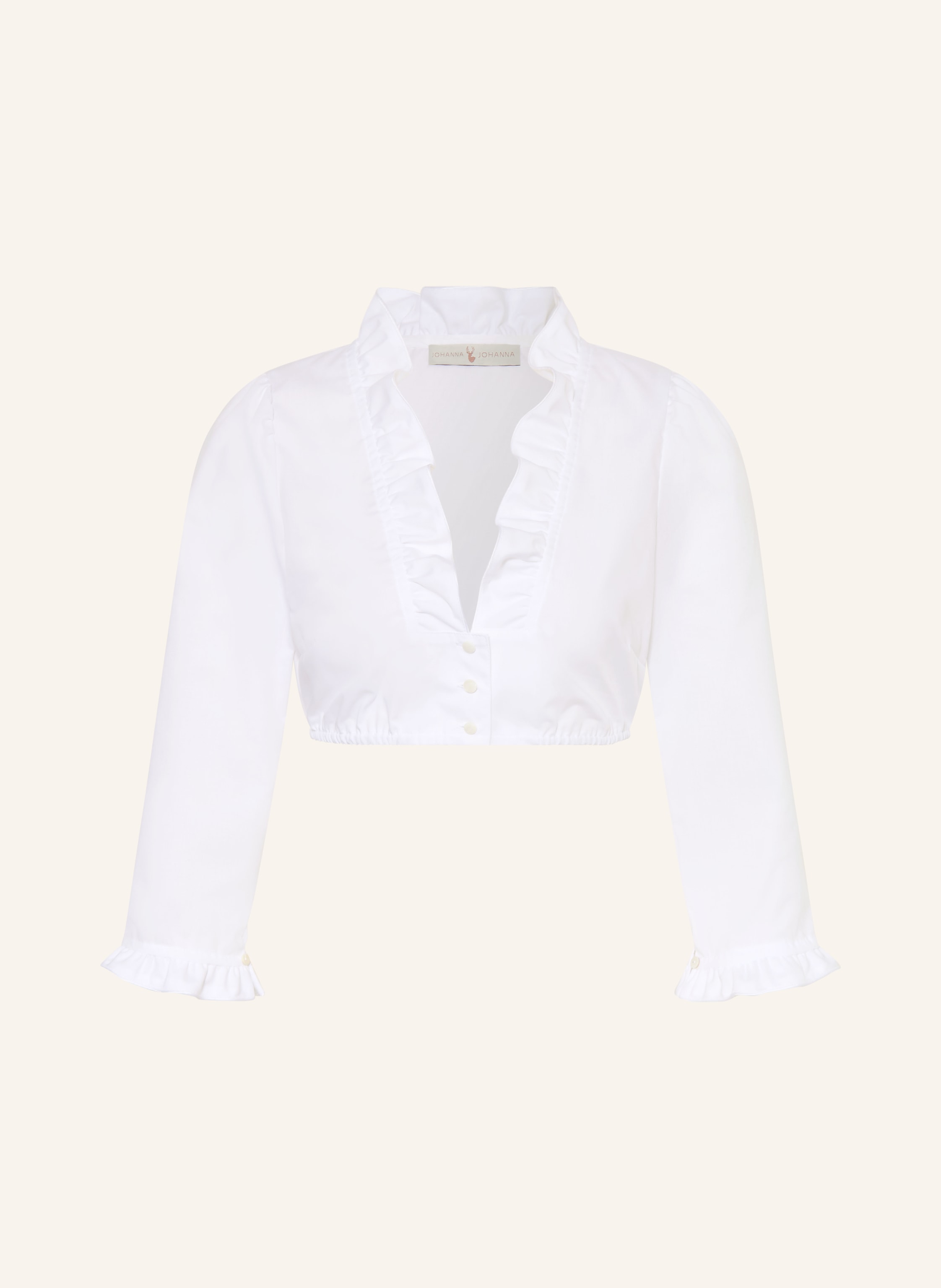Johann & Johanna Dirndlbluse mit 3/4-Arm und Rüschen