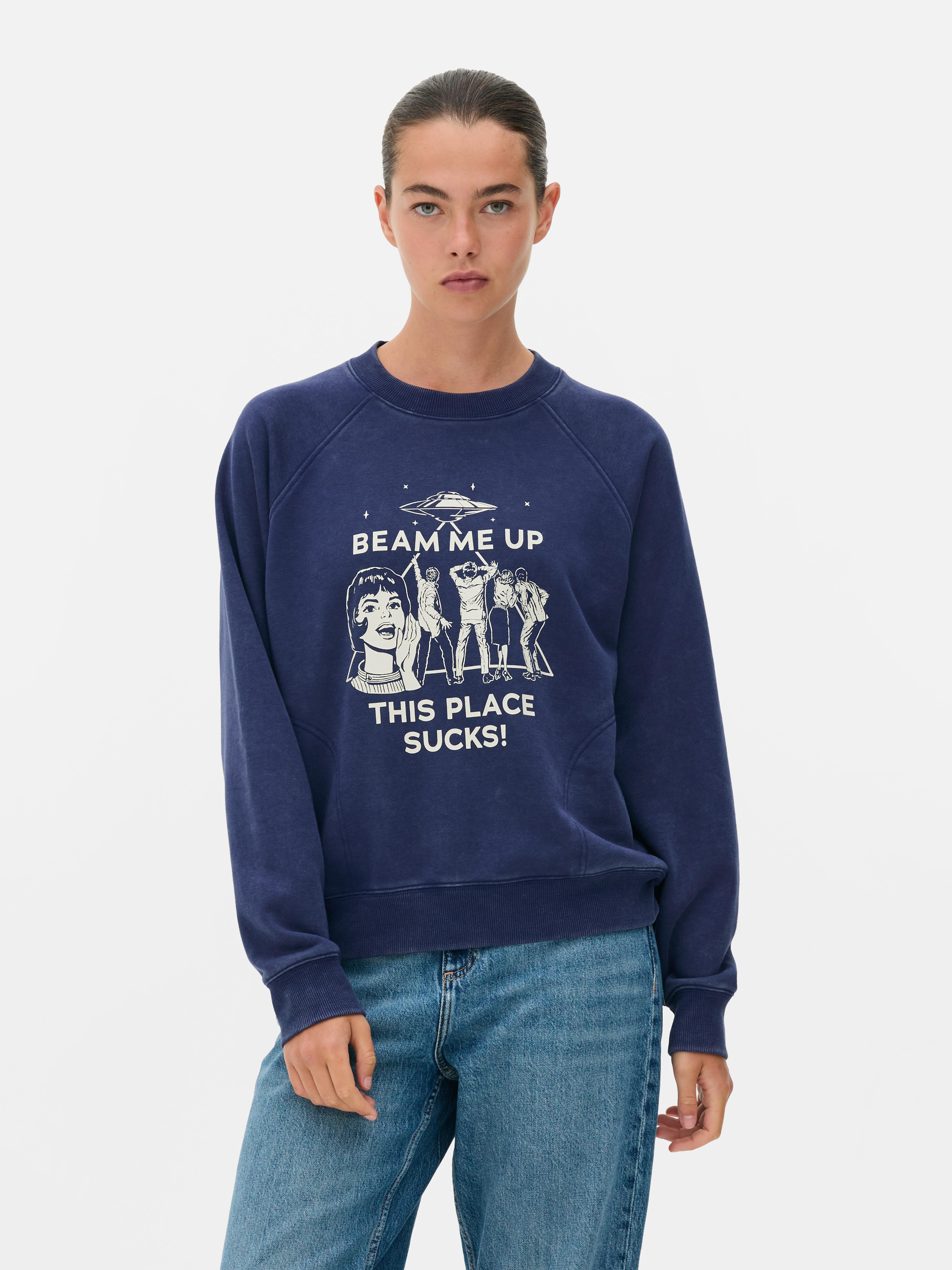 Stranger Things Beam Me Up Graphic Sweatshirt