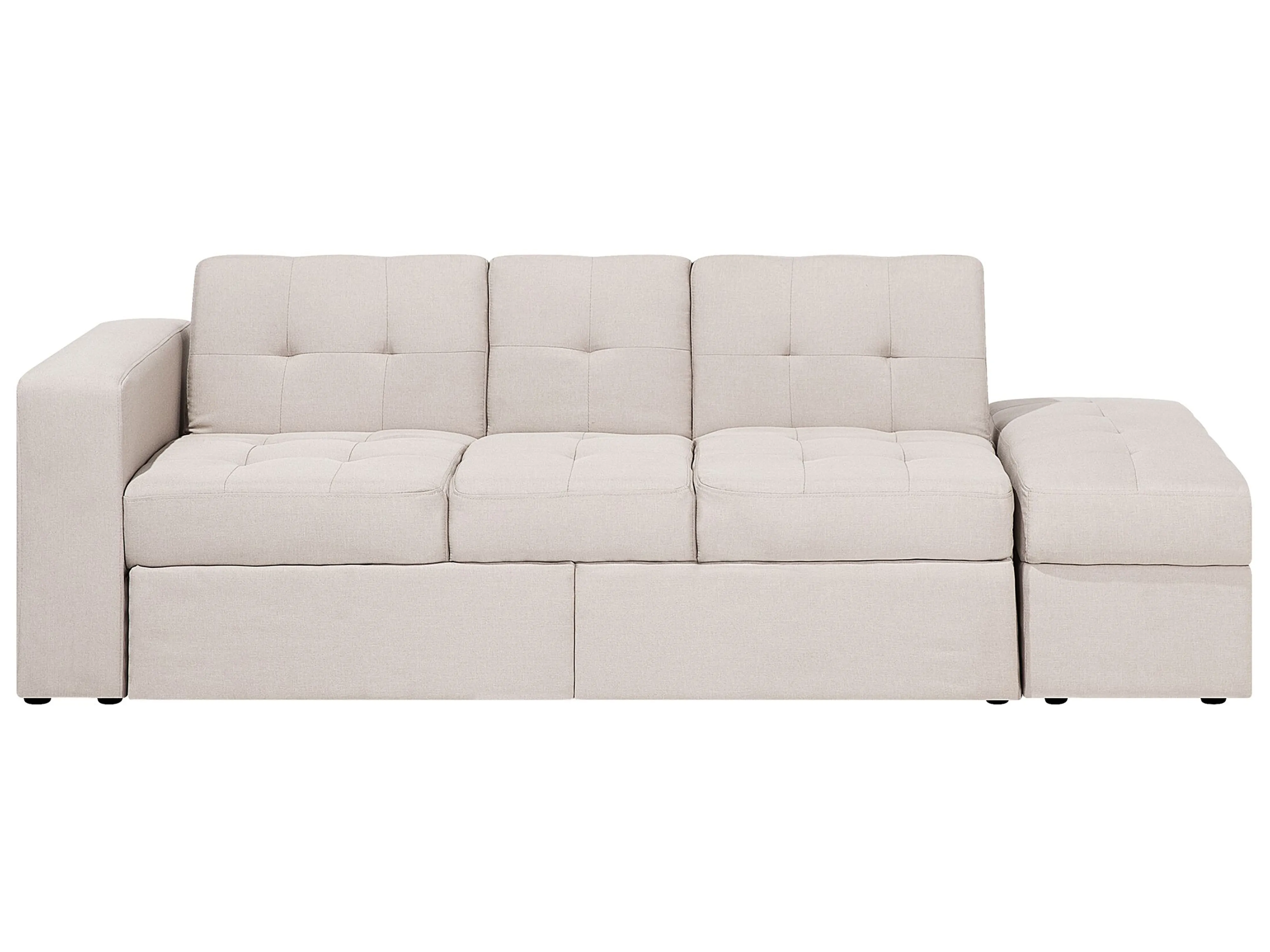 Sofa Bed 3 Seater FALSTER Fabric Beige with Storage