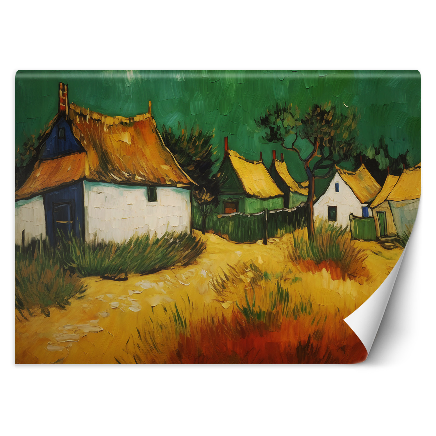 Feeby Fototapeta, Chaty kryte strzechą - V. van Gogh 150x105