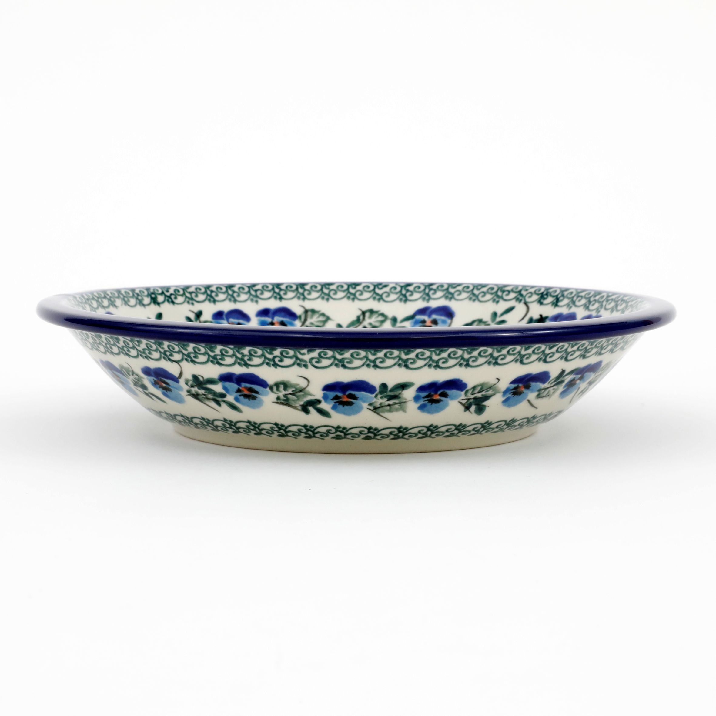 Talerz ceramiczny, głęboki 026 21,5 cm2273X Kobaltowe bratki