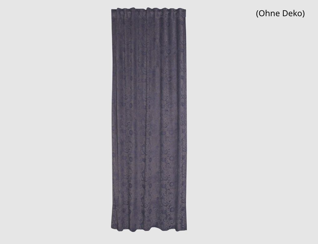 Verdeckte Schlaufe Paisley Dunkellila