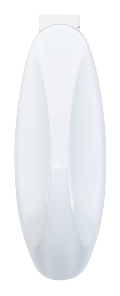 Command Large Designer Hook with Adhesive Strips, White, 5-lbs, 1 Strip per Pack