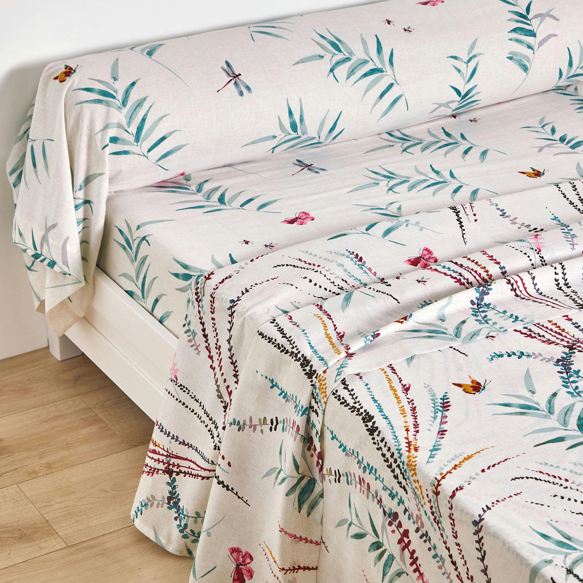 TEMPS LIBRE - Drap-housse 90x190x28 multicolore en coton