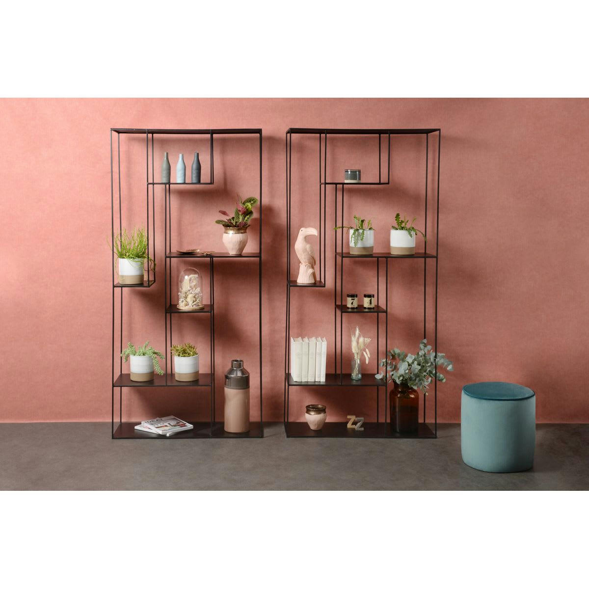 EXPO - Etagère en métal H180 cm 8 niches