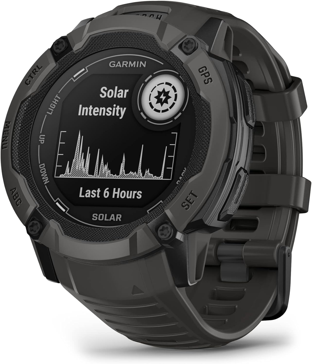 Garmin Instinct 2X Solar  Rugged GPS Smartwatch  Built-in Flashlight  Solar Charging Capability  Multi-Band GNSS  Graphite