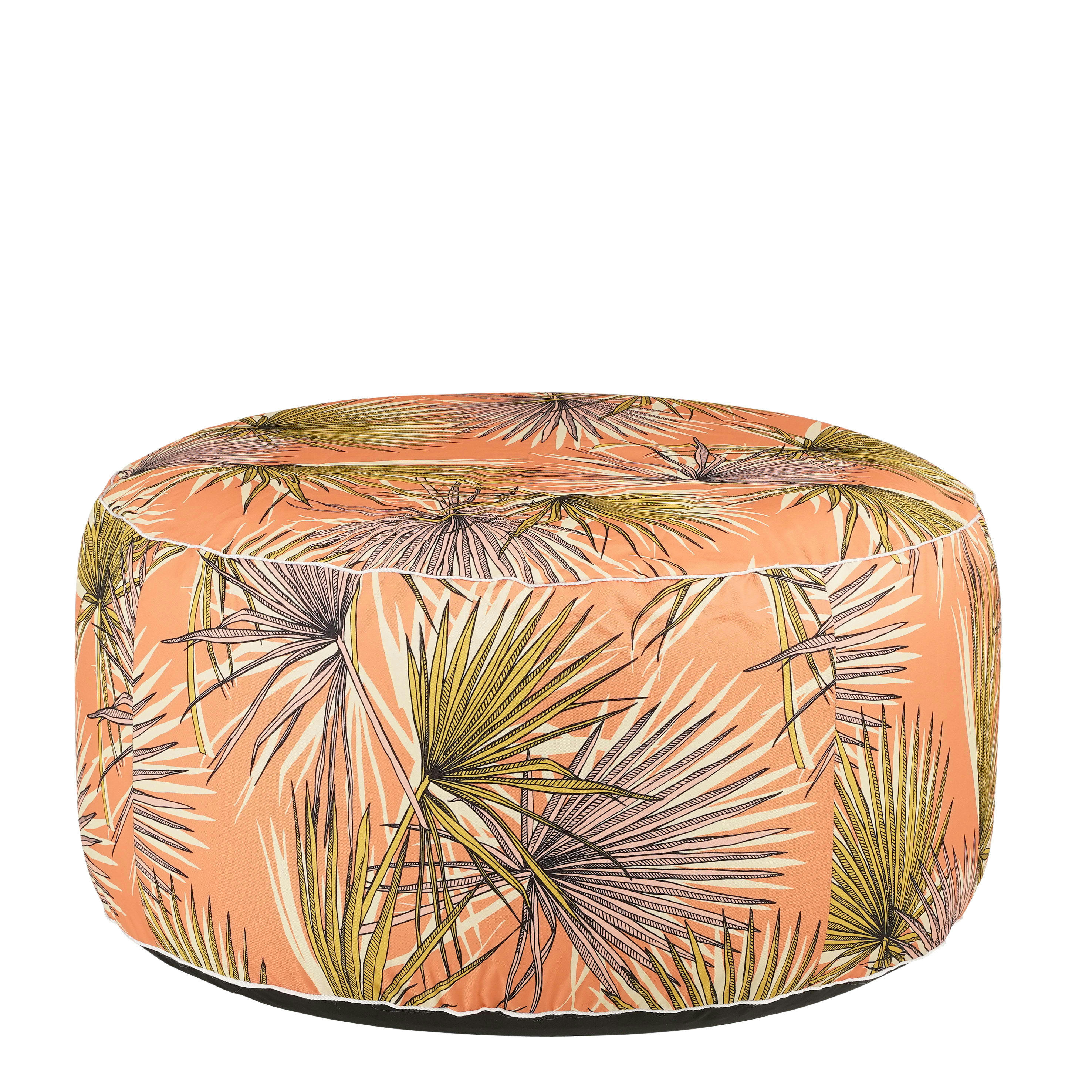 NUNO - Pouf d'extérieur gonflable fueilles orange D80