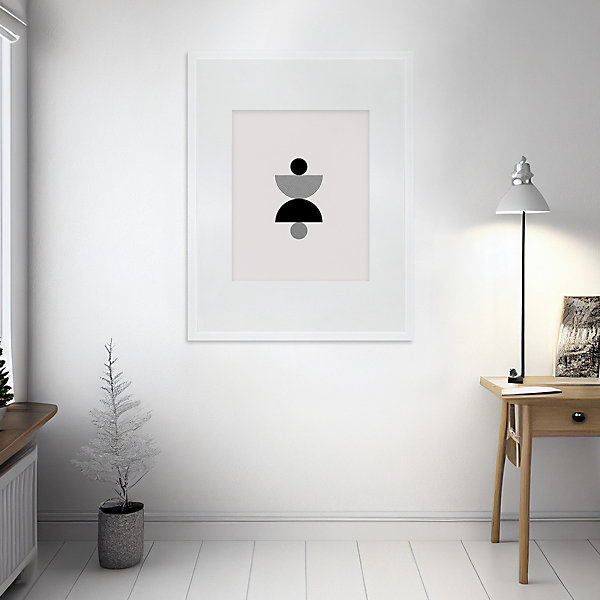 Cadre photo wild blanc 60x80 cm avec passe-partout 40x50 cm Fabriqué en France