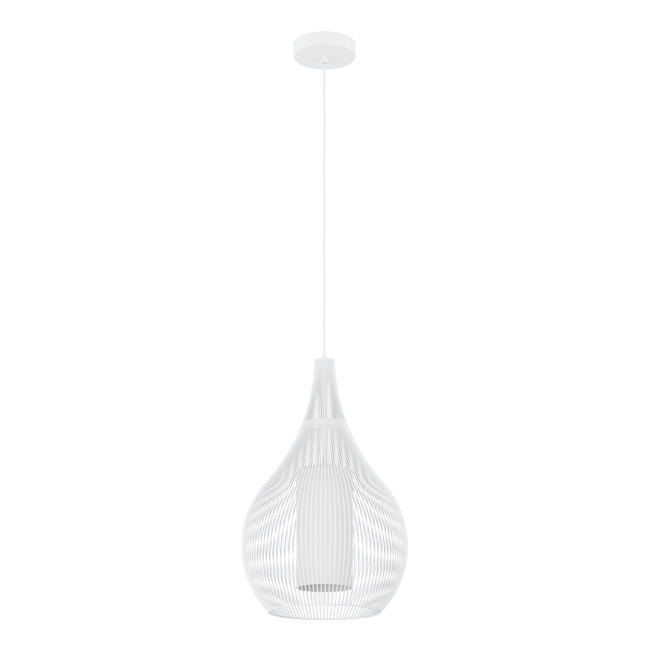EGLO hanglamp Razoni 1 - e27 - ø 42,5 cm - wit - glas