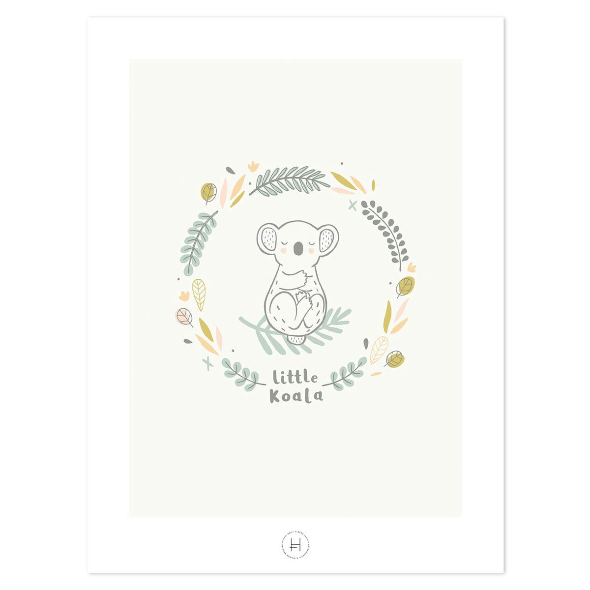 AUSTRALIA - Affiche koala en Papier Vert