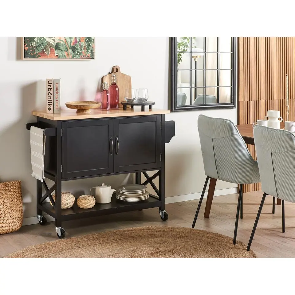 MELE - Keukentrolley - Zwart - MDF